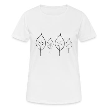 Blätter Blatt pflanzen symbol - Frauen T-Shirt atmungsaktiv - Weiß - Vorne - AI Model Female 172 dark (172cm)