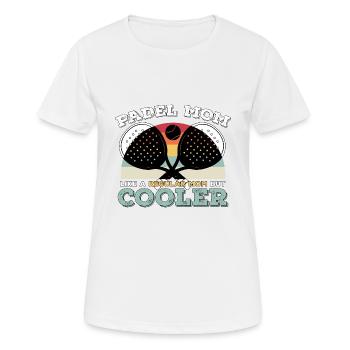 Padel Paddle Racket Tennis Sport I Gift - Women's Breathable T-Shirt - white - Front - AI Model Female 172 dark (172cm)