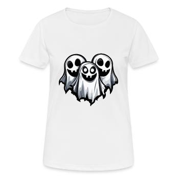 Ghosts Halloween Ghost - Women's Breathable T-Shirt - white - Front - AI Model Female 172 dark (172cm)