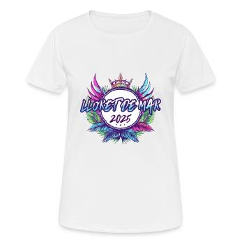 Lloret De Mar 2025 Bunt - Frauen T-Shirt atmungsaktiv - Weiß - Vorne - AI Model Female 172 dark (172cm)