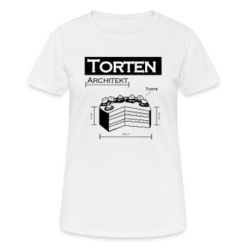 Kuchen Torten Architekt - Frauen T-Shirt atmungsaktiv - Weiß - Vorne - AI Model Female 172 dark (172cm)