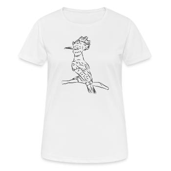 Wiedehopf Vogel Natur Schutz - Frauen T-Shirt atmungsaktiv - Weiß - Vorne - AI Model Female 172 dark (172cm)