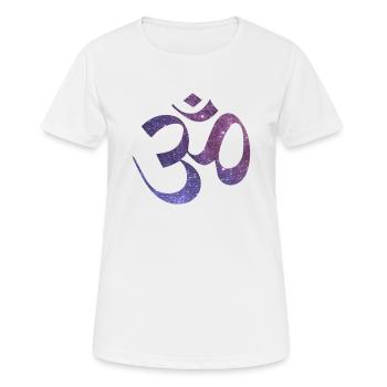 Cadeau Goa Om signe - T-shirt respirant Femme - blanc - Devant - AI Model Female 172 dark (172cm)