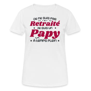 Ich bin nicht im Ruhestand, ich bin ein Opa - Frauen T-Shirt atmungsaktiv - Weiß - Vorne - AI Model Female 172 dark (172cm)