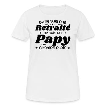 Ich bin nicht im Ruhestand, ich bin ein Opa - Frauen T-Shirt atmungsaktiv - Weiß - Vorne - AI Model Female 172 dark (172cm)