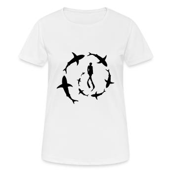 Sharks 4 - Women's Breathable T-Shirt - white - Front - AI Model Female 172 dark (172cm)