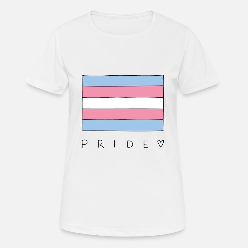 Transgender Trans Flag Pride - Women's Breathable T-Shirt - white