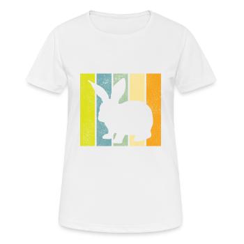 Rabbit Retro Rabbit Easter Gift - Women's Breathable T-Shirt - white - Front - AI Model Female 172 dark (172cm)