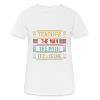 Formation des enseignants - T-shirt respirant Femme - blanc - Devant - AI Model Female 172 dark (172cm)
