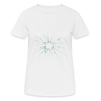 Rupture de verre - T-shirt respirant Femme - blanc - Devant - AI Model Female 172 dark (172cm)