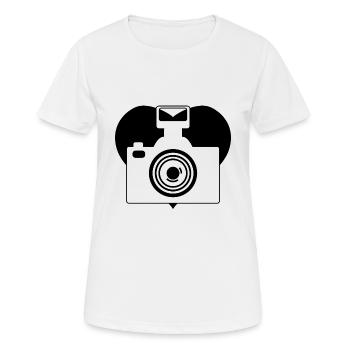 Photographie photographique Photographe photographe photographe - T-shirt respirant Femme - blanc - Devant - AI Model Female 172 dark (172cm)