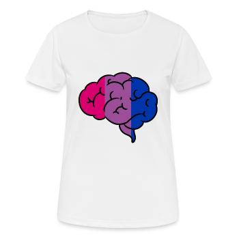 Cerveau bisexuel Fierté bisexuelle - T-shirt respirant Femme - blanc - Devant - AI Model Female 172 dark (172cm)