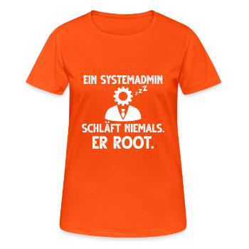 Informatiker Informatik Programmierer Nerd Geek - Frauen T-Shirt atmungsaktiv - Neonorange - Vorne - AI Model Female 172 dark (172cm)