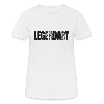 Bodybuilder Leg Day Langhantel Krafttraining - Frauen T-Shirt atmungsaktiv - Weiß - Vorne - AI Model Female 172 dark (172cm)