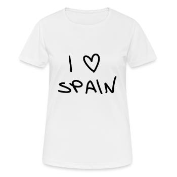 J’adore l’Espagne - T-shirt respirant Femme - blanc - Devant - AI Model Female 172 dark (172cm)