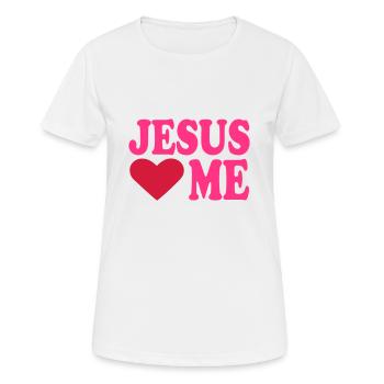 Jesus - T-shirt respirant Femme - blanc - Devant - AI Model Female 172 dark (172cm)