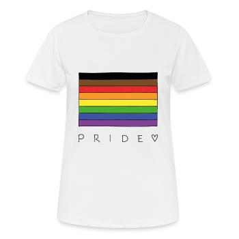 Drapeau LGBT alternatif Pride - T-shirt respirant Femme - blanc - Devant - AI Model Female 172 dark (172cm)