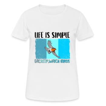 Bird Watching Birds Watching Birding Bird - Women's Breathable T-Shirt - white - Front - AI Model Female 172 dark (172cm)