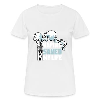 Rettete mein Leben Vape Store -Besitzer Geschenk - Frauen T-Shirt atmungsaktiv - Weiß - Vorne - AI Model Female 172 dark (172cm)
