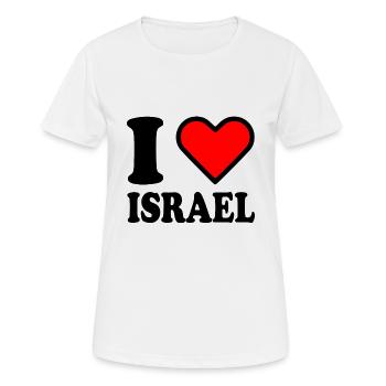 Israël - T-shirt respirant Femme - blanc - Devant - AI Model Female 172 dark (172cm)