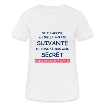 je vais être grande soeur - T-shirt respirant Femme - blanc - Devant - AI Model Female 172 dark (172cm)