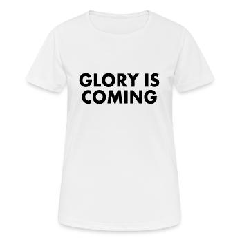 Glory is coming - Women's Breathable T-Shirt - white - Front - AI Model Female 172 dark (172cm)