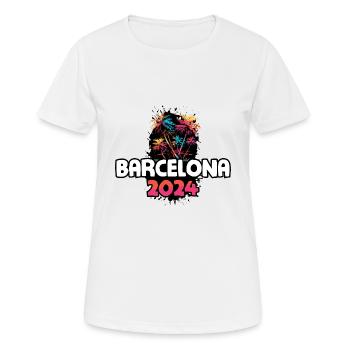 Barcelona 2024 Holiday Trip Colorful - Women's Breathable T-Shirt - white - Front - AI Model Female 172 dark (172cm)