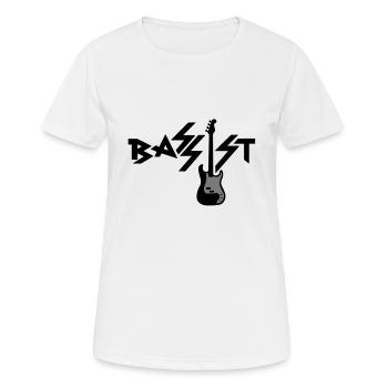 bassist - Frauen T-Shirt atmungsaktiv - Weiß - Vorne - AI Model Female 172 dark (172cm)