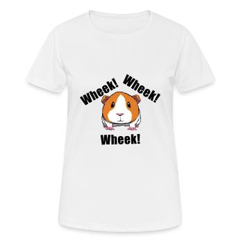 Ironischer Nager Meerschweinchen Quiekt - Frauen T-Shirt atmungsaktiv - Weiß - Vorne - AI Model Female 172 dark (172cm)