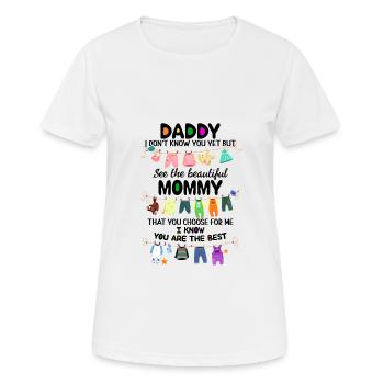 Daddy You Are The Best Baby Bodysuit New Baby - Women's Breathable T-Shirt - white - Front - AI Model Female 172 dark (172cm)
