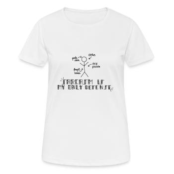 Sarcasm Graphique - T-shirt respirant Femme - blanc - Devant - AI Model Female 172 dark (172cm)