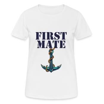 First Mate Daddy Matching - Frauen T-Shirt atmungsaktiv - Weiß - Vorne - AI Model Female 172 dark (172cm)