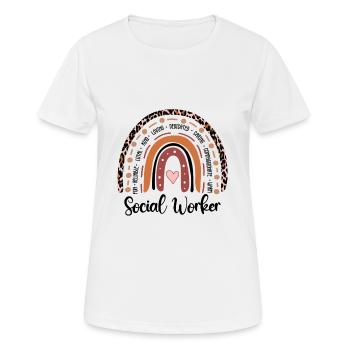 Social worker - Women's Breathable T-Shirt - white - Front - AI Model Female 172 dark (172cm)