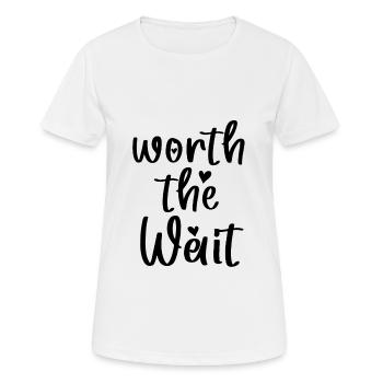 Worth The Wait Bodysuit - T-shirt respirant Femme - blanc - Devant - AI Model Female 172 dark (172cm)