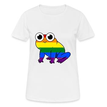 LGBT Gay Pride Grenouille Gay Pride - T-shirt respirant Femme - blanc - Devant - AI Model Female 172 dark (172cm)