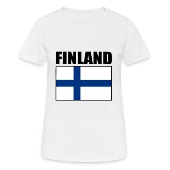 Finnland - Frauen T-Shirt atmungsaktiv - Weiß - Vorne - AI Model Female 172 dark (172cm)