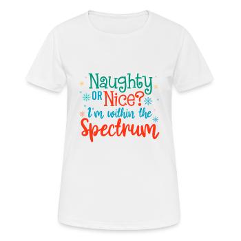 Christmas Autism I'm WIthin The Spectrum Nice Or - Women's Breathable T-Shirt - white - Front - AI Model Female 172 dark (172cm)