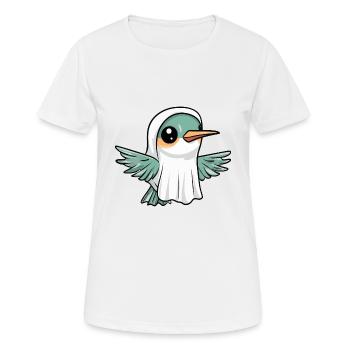 Hummingbird Bird Halloween Funny Ghost - Women's Breathable T-Shirt - white - Front - AI Model Female 172 dark (172cm)