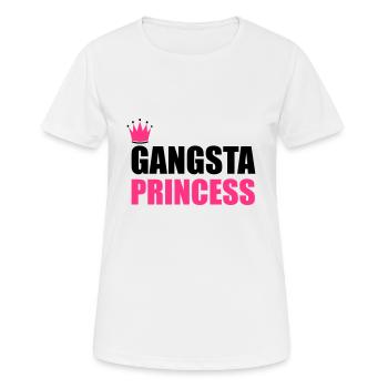 Gangsta Princess - Frauen T-Shirt atmungsaktiv - Weiß - Vorne - AI Model Female 172 dark (172cm)