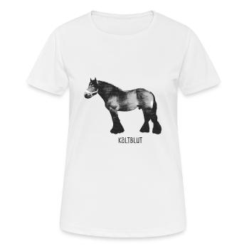 Pferd Kaltblut - Frauen T-Shirt atmungsaktiv - Weiß - Vorne - AI Model Female 172 dark (172cm)