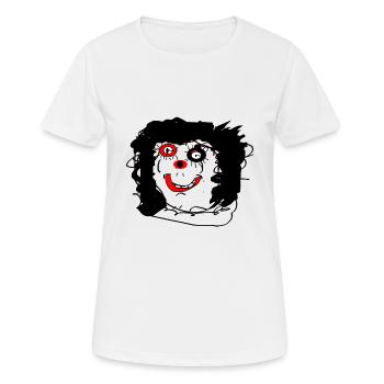 Monstre souriant - T-shirt respirant Femme - blanc - Devant - AI Model Female 172 dark (172cm)