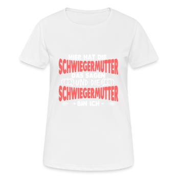 Schwiegermama Schwiegermutter - Frauen T-Shirt atmungsaktiv - Weiß - Vorne - AI Model Female 172 dark (172cm)