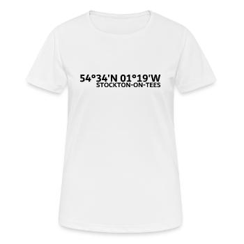 Stockton-on-Tees coordinates - Women's Breathable T-Shirt - white - Front - AI Model Female 172 dark (172cm)