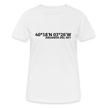 Arganda del Rey Coordinates - Women's Breathable T-Shirt - white - Front - AI Model Female 172 dark (172cm)