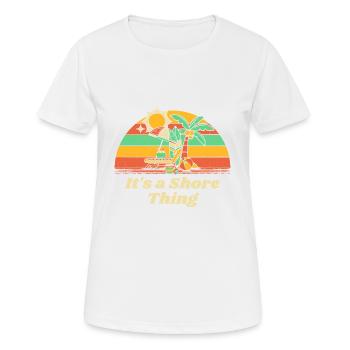 C’est un Shore Thing Beach Ocean Beach Lover Sea - T-shirt respirant Femme - blanc - Devant - AI Model Female 172 dark (172cm)