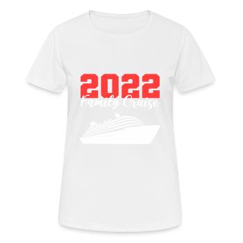 2022 Familienkreuzfahrt Tourist Gift - Frauen T-Shirt atmungsaktiv - Weiß - Vorne - AI Model Female 172 dark (172cm)