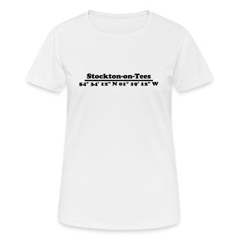 Stockton-on-Tees coordinates - Women's Breathable T-Shirt - white - Front - AI Model Female 172 dark (172cm)