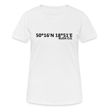 Coordonnées Ruda O.S. - T-shirt respirant Femme - blanc - Devant - AI Model Female 172 dark (172cm)