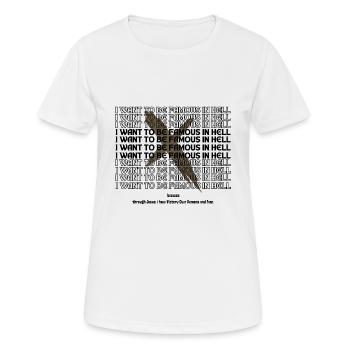 Die Kraft des Glaubens überwindet die Dunkelheit - Frauen T-Shirt atmungsaktiv - Weiß - Vorne - AI Model Female 172 dark (172cm)