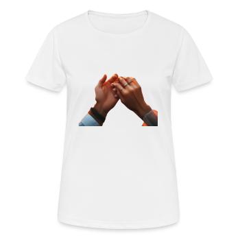 Main à main - T-shirt respirant Femme - blanc - Devant - AI Model Female 172 dark (172cm)